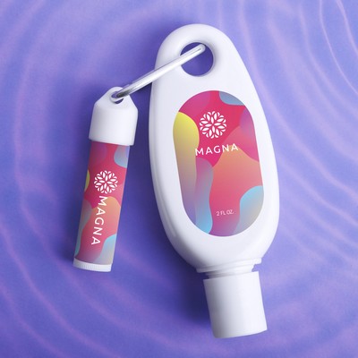 Sunscreen & Lip Moisturizer Carabiner Set