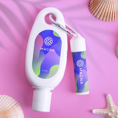 Sunscreen & Lip Moisturizer SPF15 Carabiner Kit